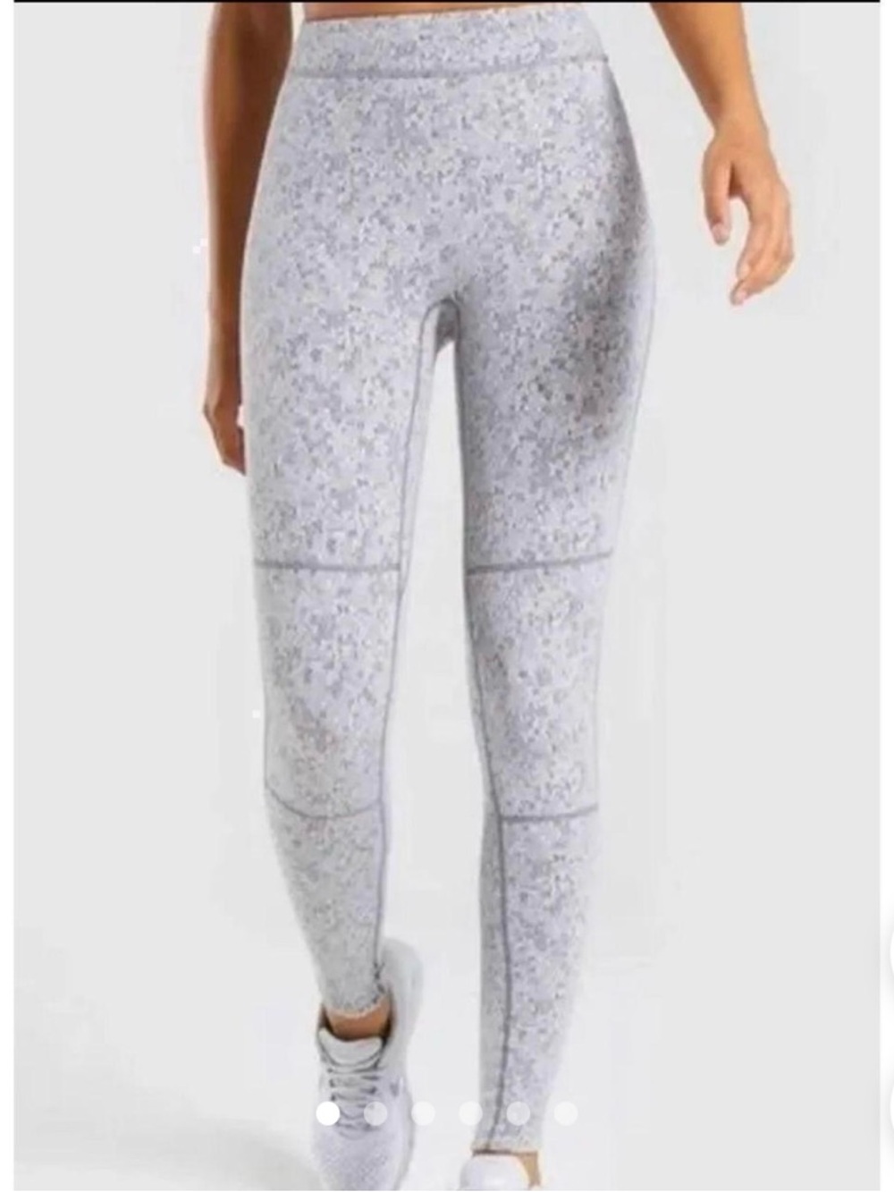 Gymshark Light Heather Gray High-Waist Printed Leggings